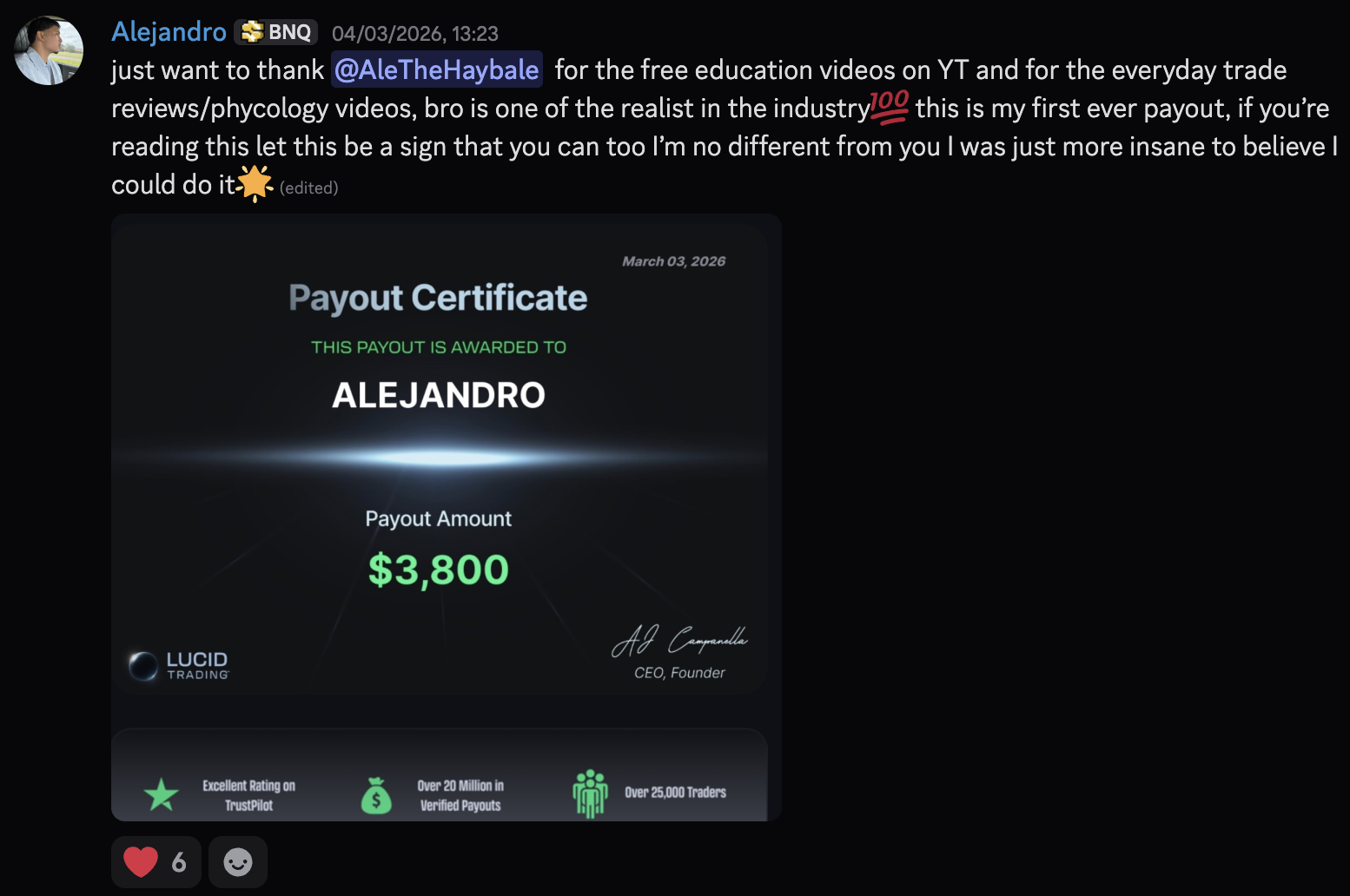Verified prop firm payout confirmation