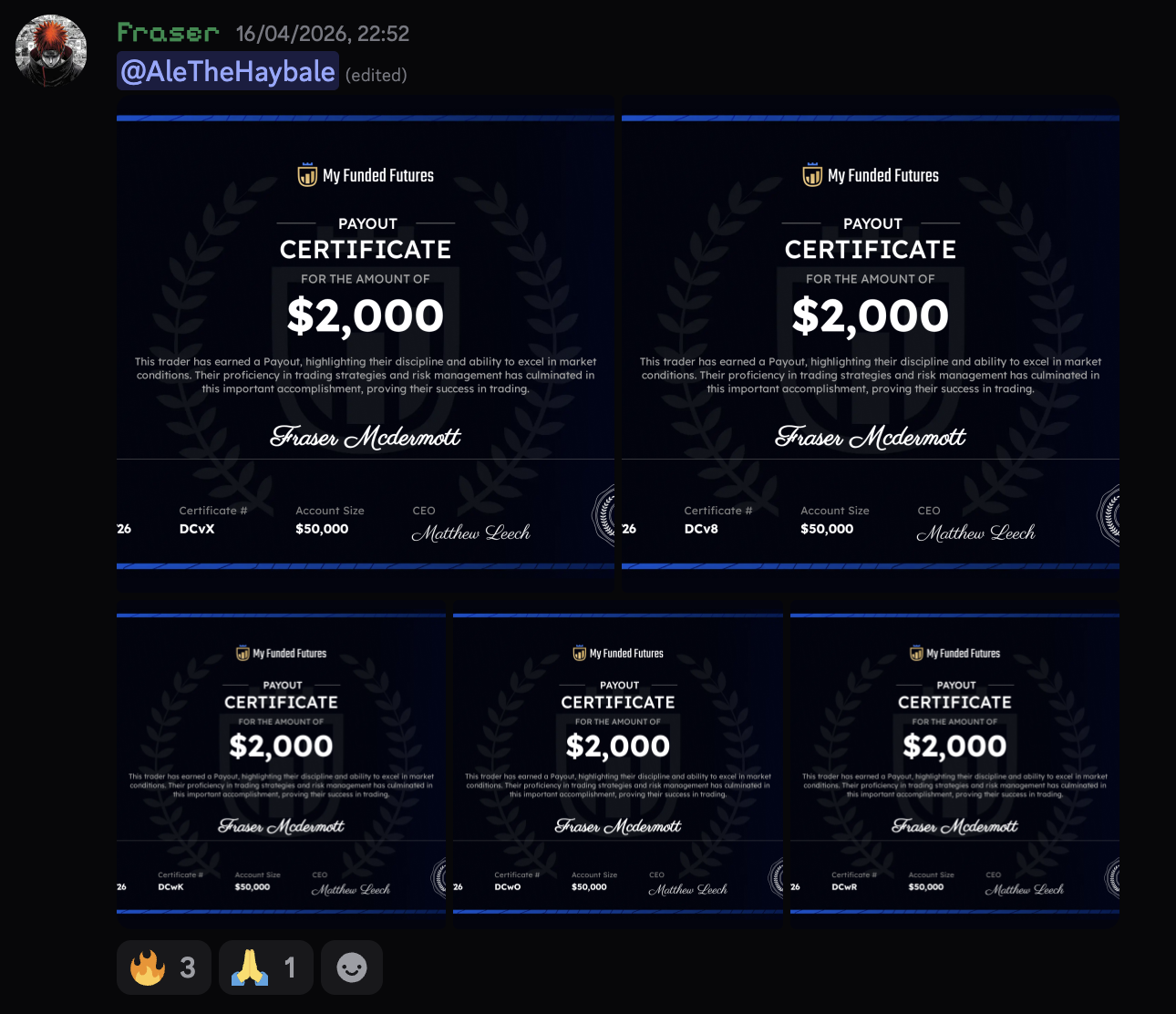 Verified prop firm payout confirmation